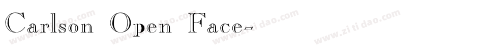 Carlson Open Face字体转换
